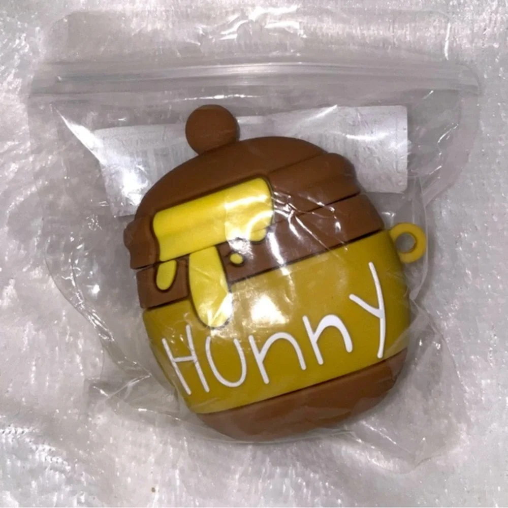 Winnie the Pooh Hunny Pot Airpods Case‎ for 1 or 2 Generation Silicone earphones